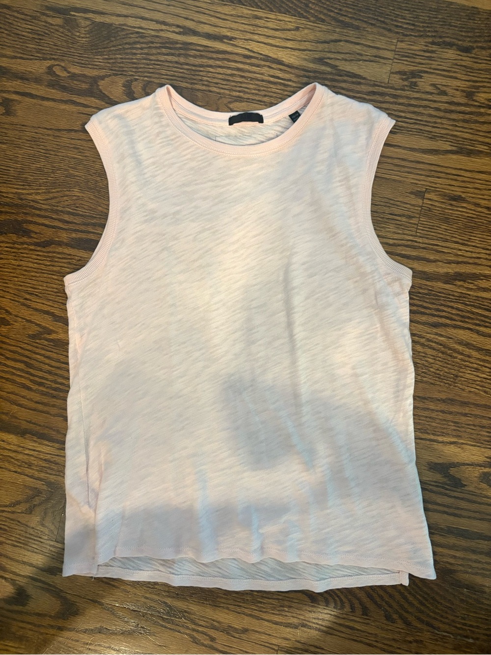 ATM Anthony Thomas Melillo Pale Pink Slub Crew Tank
